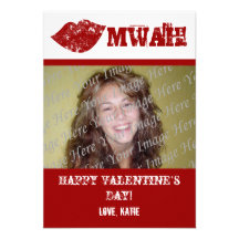 Lips Valentine's Day Photo Card Custom Invitation