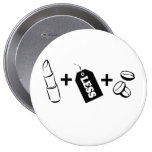 Lipstick Lesbian T-shirt Pinback Buttons