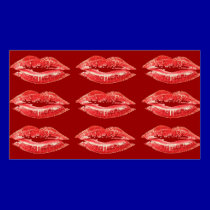 Lipstick Lips Business Card or Gift Card business cards