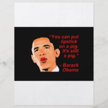 Lipstick Obama Comment Flyer Design