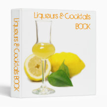 Liqueurs & cocktails book vinyl binders
