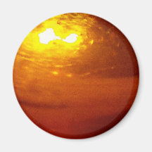 Liquid, Copper, Sunrise - sleek Refrigerator Magnets
