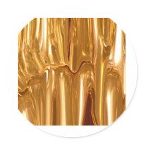 Liquid Gold Round Stickers