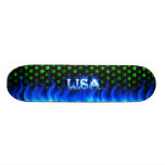Lisa blue fire Skatersollie skateboard.
