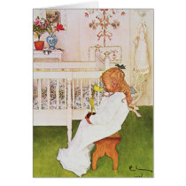 Lisbeth with a yellow tulip cards