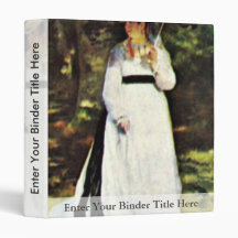 Lise With Umbrella By Pierre-Auguste Renoir 3 Ring Binders