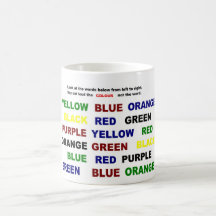 Lisez ou dites la couleur mugs