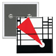 Lissitzky & Mondrian Pinback Buttons