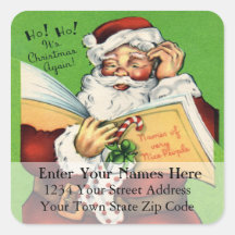 List of Nice People Christmas Address Label Sticker