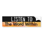 listen bumper sticker