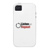 Listen on Repeat Case-Mate iPhone 4 Covers