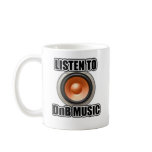 LISTEN TO DNB MUSIC Drum and Bass gear mugs