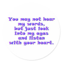 Listen with your heart stickers