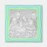 Lit blue n green template magnet