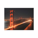 Lit de golden gate bridge la nuit - San Francisco Impressions Sur Toile