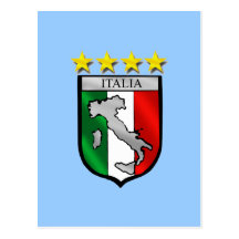 l'Italie 4 cadeaux du football de champions du mon Cartes Postales