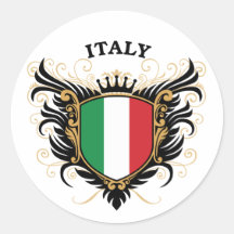 L'Italie Autocollants Ronds