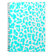 Lite Blue Leopard Print Notebook