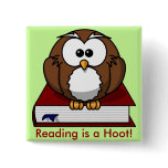 Literacy Awareness: Reading is a Hoot buttons