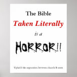 Literal Bible is a horror Print