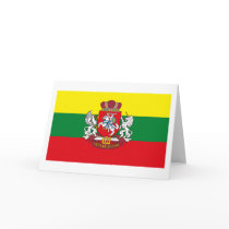 Lithuania Flag w COA Greeting Card