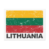 Lithuania Vintage Flag Post Cards