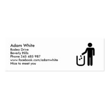 Litter waste garbage business card