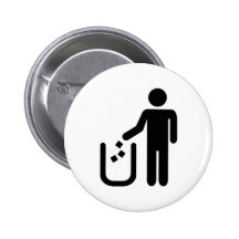Litter waste garbage buttons