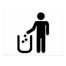 Litter waste garbage postcards