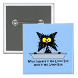 Litterbox Cat Button