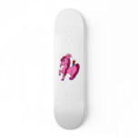 little alien on pink pony skateboard deck