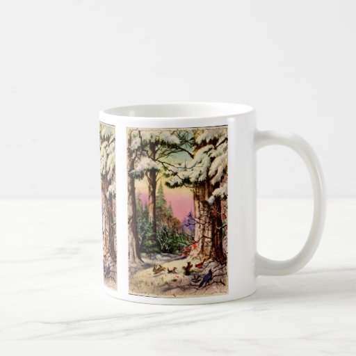 Little Animals in the Snow Coffee Mugs