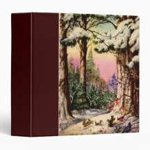 Little Animals in the Snow Vinyl Binders