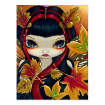 "Little Autumn Leaves" Postcard