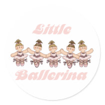 Little Ballerina   Round Sticker