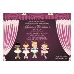Little Ballerinas on Stage Invitation