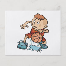 little basketball kid boy dribbling ball flyer design