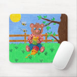 little bear with honey mousepad