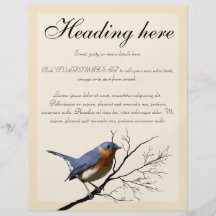 Little Bird Blue, customizable Flyer Design