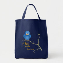 Little Birdie Momism Grocery Tote Canvas Bags