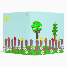 Little Birds Enjoying a Bright Sunny Day Vinyl Binders