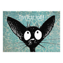 Little Black Cat Invitations