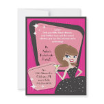 Little Black Dress - Brunette Beauty Personalized Invitation