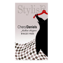 "Little Black Dress" Fashion Designer, Stylist Business Cards