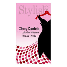 "Little Black Dress" Fashion Designer, Stylist Business Card Template