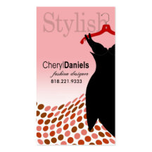 "Little Black Dress" Fashion Designer, Stylist Business Card Template