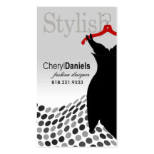 "Little Black Dress" Fashion Designer, Stylist Business Card Template