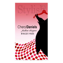"Little Black Dress" Fashion Designer, Stylist Business Cards