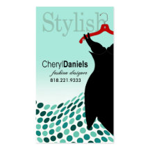 "Little Black Dress" Fashion Designer, Stylist Business Cards