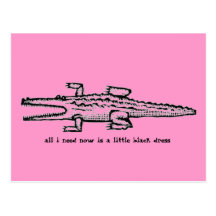 little black dress postcard